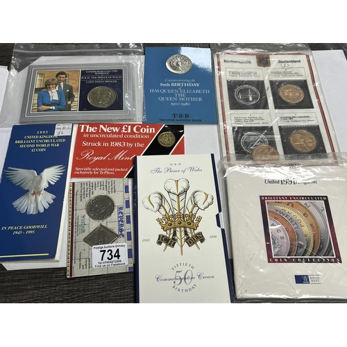 734 - 8 UNCIRCULATED COIN SETS