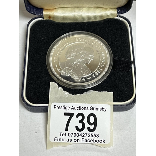 739 - 1982 SILVER PROOF TEN DOLLARS COIN