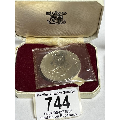 744 - ROYAL MINT SILVER PROOF 1970 ISLE OF MAN CROWN