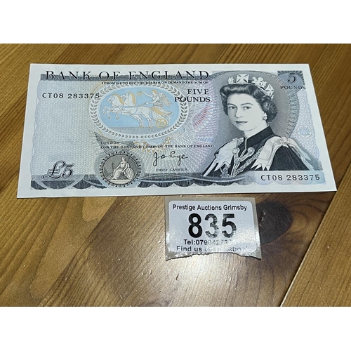 835 - MINT UNCIRCULATED 1980’S 5 POUND NOTE