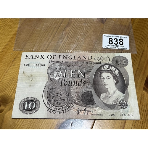 838 - PAGE 10 POUND NOTE