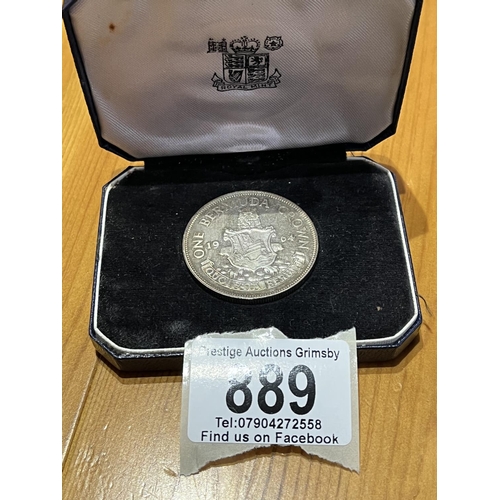 889 - ROYAL MINT 1964 SILVER BERMUDA CROWN