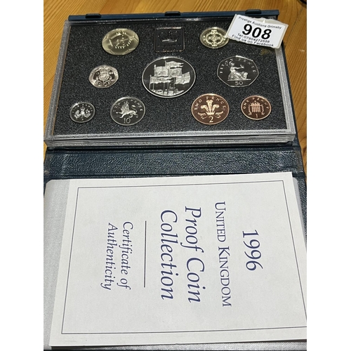 908 - ROYAL MINT UK PROOF COIN COLLECTION 1996