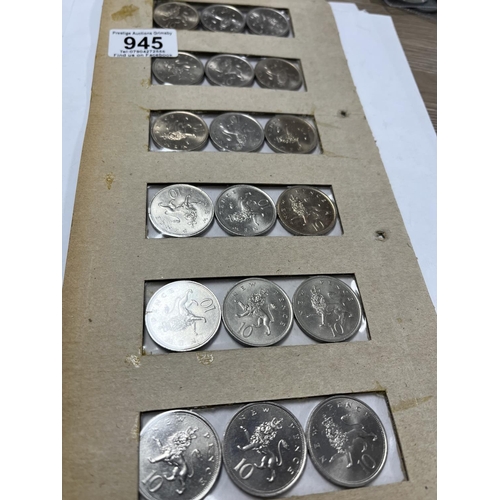 945 - 18 X 10P COINS EXCELLENT LUSTRE