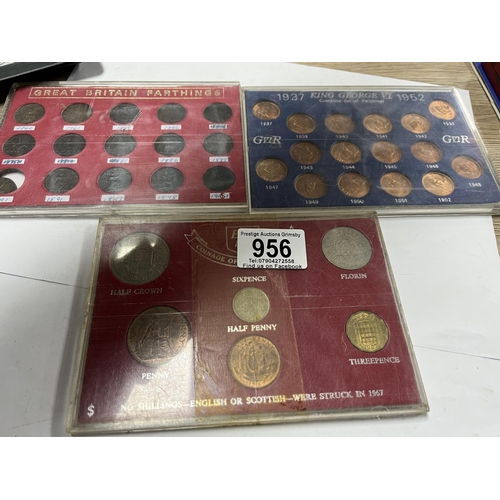 956 - 3 X ASSORTED COIN SETS