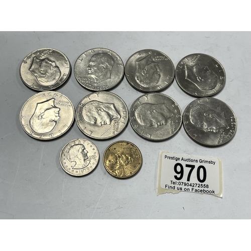 970 - 10 X USA OLDER COLLECTABLE DOLLARS