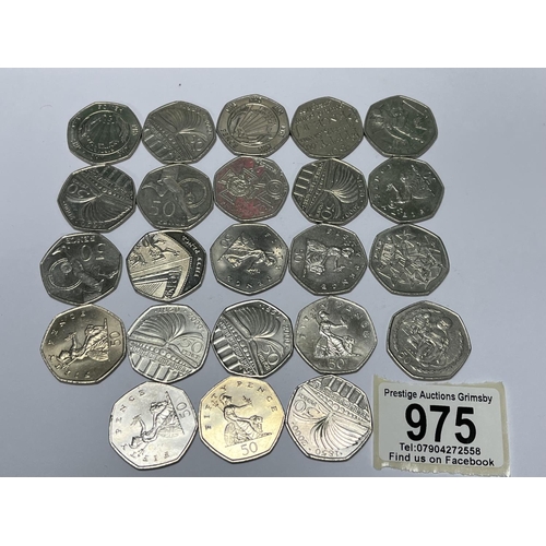 975 - 23 X COLLECTABLE 50P COINS