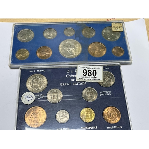 980 - 2 X PRE-DECIMAL QUEEN ELIZABETH 2ND COLLECTOR SETS