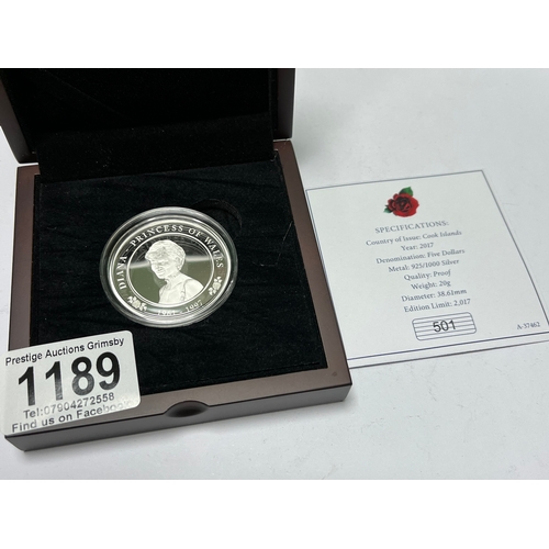 1189 - PRINCESS DIANA 20th ANNIVERSARY COIN