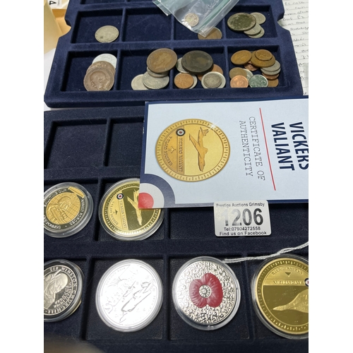 1206 - ASSORTED COLLECTABLE COINS IN SILVER