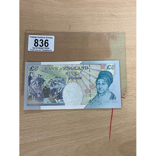 836 - UNCIRCULATED 5 POUND NOTE