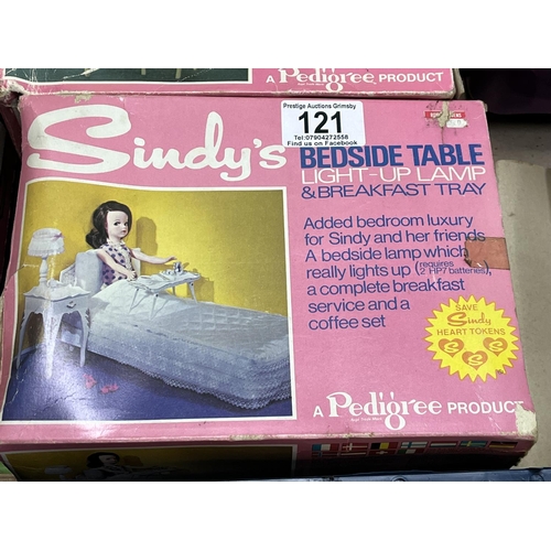 121 - BOXED SINDY BEDSIDE TABLE LIGHT UP LAMP & BREAKFAST TRAY