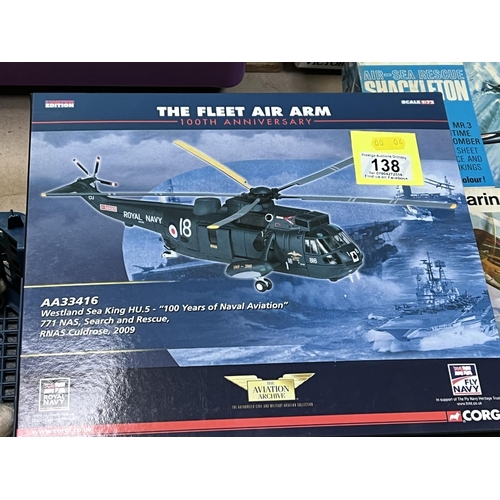 138 - CORGI AVIATION LTD WESTLAND SEA KING HU.5 100 YEARS OF NAVAL AVIATION