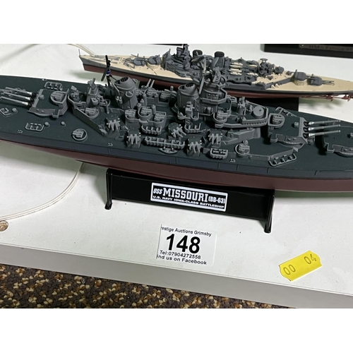 148 - 6 BATTLESHIPS INCLUDES DIECAST PLEASE SEE PICTURES FOR ACCURATE DESCRIPTION