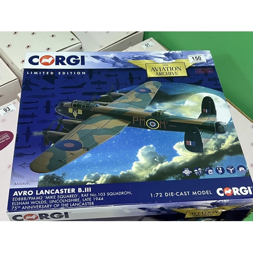 150 - CORGI AVIATION ARCHIVE AVRO LANCASTER B.111 ED888/PM-M2 MIKE SQUARED RAF NO 103 SQUADRON