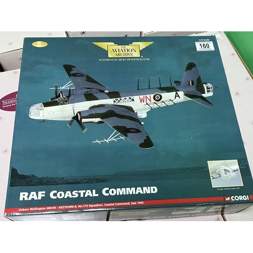 160 - CORGI AVIATION ARCHIVE RAF COASTAL COMMAND VICKERS WELLINGTON MKV111 HX379 WIN-A NO 172 SQUADRON COA... 