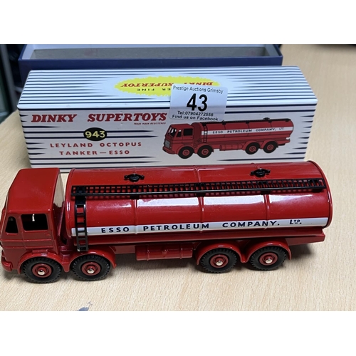 43 - DINKY SUPER TOYS LEYLAND OCTOPUS TANKER ESSO BOXED