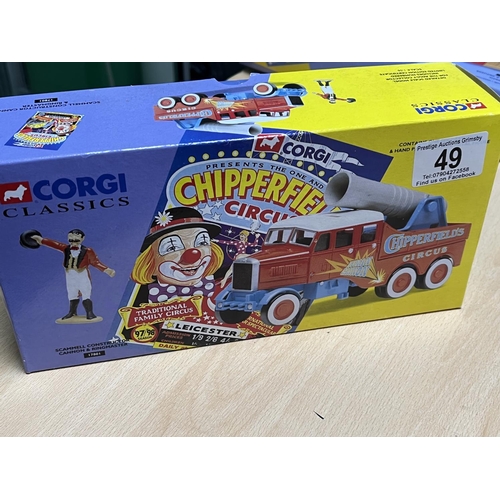 49 - CORGI CLASSICS CHIPPERFIELDS CIRCUS GAMMEL CONSTRUCTOR CANNON & RING MASTER BOXED