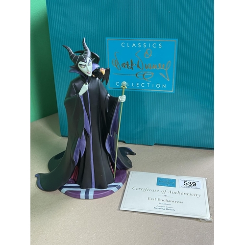 539 - DISNEY CLASSICS COLLECTION BOXED WITH COA THE EVIL ENCHANTRESS MALEFICENT FROM SLEEPING BEAUTY