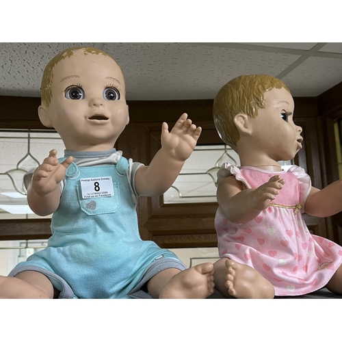 8 - INTERACTIVE PAIR OF DOLLS