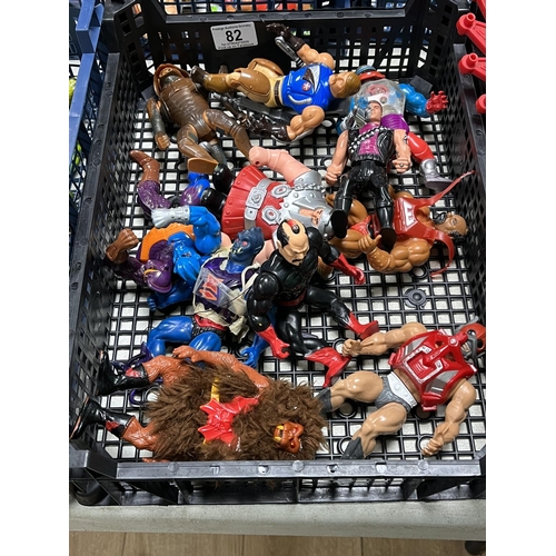 82 - BASKET OF HE-MAN FIGURES 10 FIGURES IN TOTAL