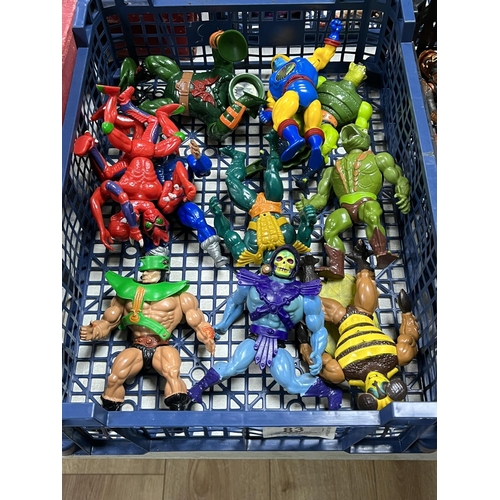 83 - BASKET OF HE-MAN FIGURES 10 FIGURES IN TOTAL