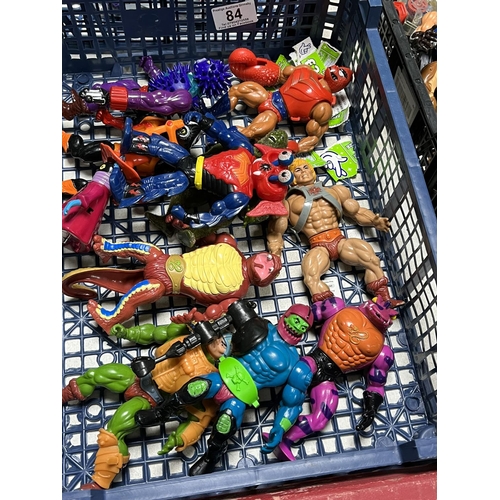 84 - BASKET OF HE-MAN FIGURES 10 FIGURES IN TOTAL