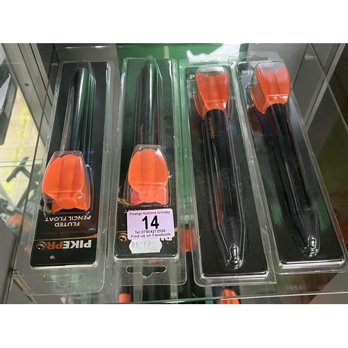 14 - 4 X PIKE PR PRECISION PENCIL FLOATS