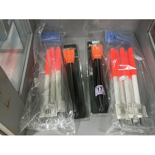 17 - 12 ASSORTED PENCIL FLOATS