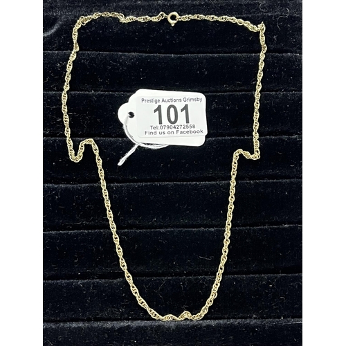 101 - 9CT GOLD CHAIN 22” 9.61GRAMS