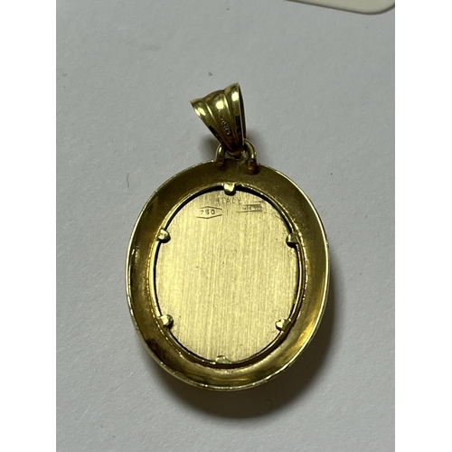 11 - 18CT GOLD ITALIAN RELIGIOUS PENDANT 4.57 GRAMS TOTAL WEIGHT