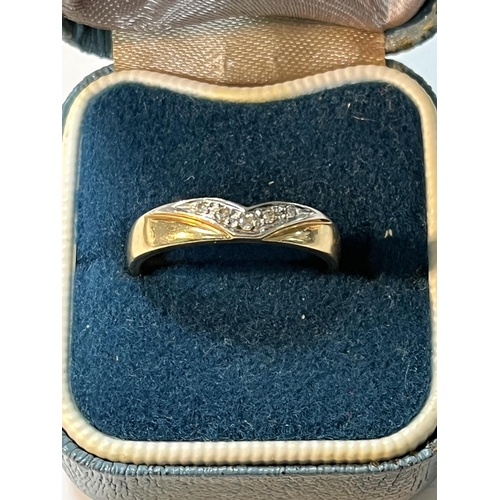 111 - 2 X 9CT GOLD DIAMOND RINGS SIZES M & N 5G TOTAL WEIGHT