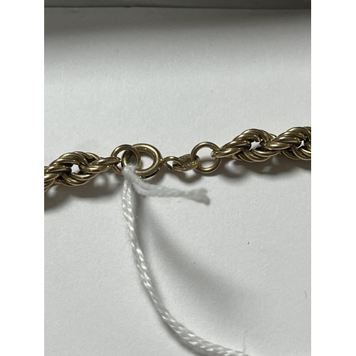 116 - THICK 9CT GOLD ROPE NECKLACE 24” 16.66 GRAMS