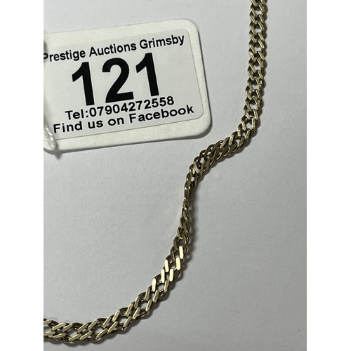 121 - 9CT GOLD NECKLACE 18” 7.75 GRAMS