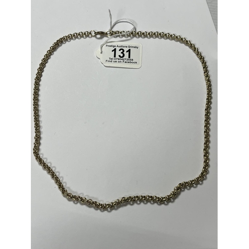 131 - 9CT GOLD HEAVY BELCHER CHAIN 23” 47.62 GRAMS