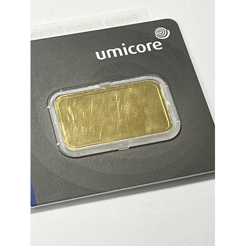 133 - UMICORE 10 GRAMS FINE GOLD INVESTMENT BAR