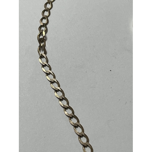 140 - 9CT GOLD CURB NECKLACE 20”   7.33 GRAMS