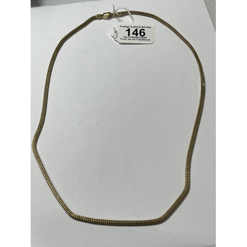 146 - 18CT GOLD NECKLACE 24”   29.55 GRAMS