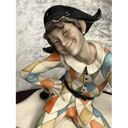 15 - CAPODIMONTE ITALIAN FLORENCE BY GIUSEPPE ARMANI 1959C HARLEQUIN 9.75” TALL BY 16” WIDE