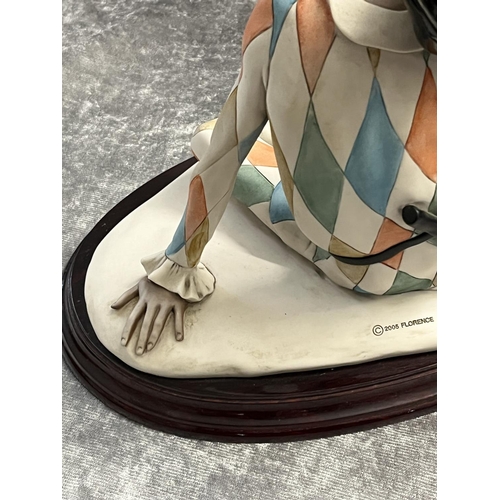 15 - CAPODIMONTE ITALIAN FLORENCE BY GIUSEPPE ARMANI 1959C HARLEQUIN 9.75” TALL BY 16” WIDE