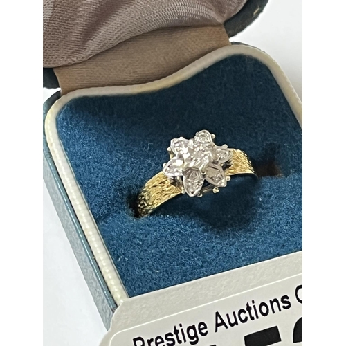 153 - 18CT GOLD DIAMOND RING SIZE K 3.22 GRAMS