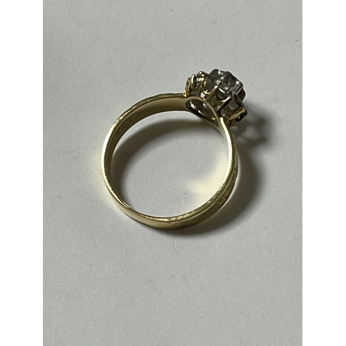 153 - 18CT GOLD DIAMOND RING SIZE K 3.22 GRAMS