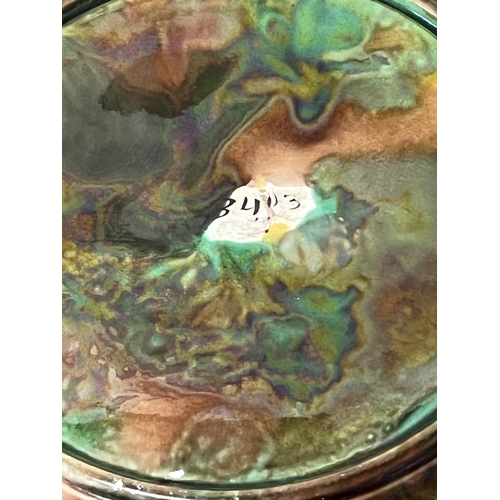 158 - ANTIQUE MAJOLICA PLATE THOUGHT TO BE GEORGE JONES JUST OVER 9” DIAMETER