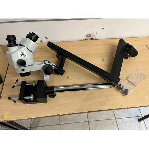 169 - LARGE HOSPITAL MEDICAL MICROSCOPE POSSIBLY USED IN OPTICAL (LARGE PIECE)