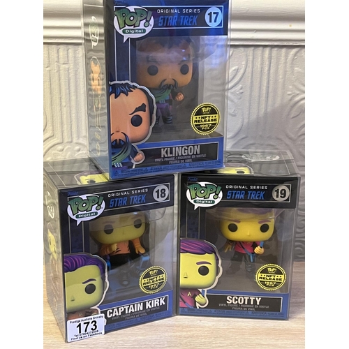 173 - FUNKO POP! DIGITAL LTD EDITION NFT RELEASE NO’S 17, 18, 19 STAR TREK: KLINGON LEGENDARY 1 OF 1967, C... 