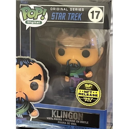 173 - FUNKO POP! DIGITAL LTD EDITION NFT RELEASE NO’S 17, 18, 19 STAR TREK: KLINGON LEGENDARY 1 OF 1967, C... 