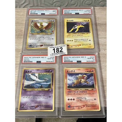 182 - 2000 P.M JAPANESE NEO 3 ENTEI PROMO PSA GRADED GEM MINT 10, 2000 P.M JAPANESE NEO 3 LUGIA PROMO PSA ... 