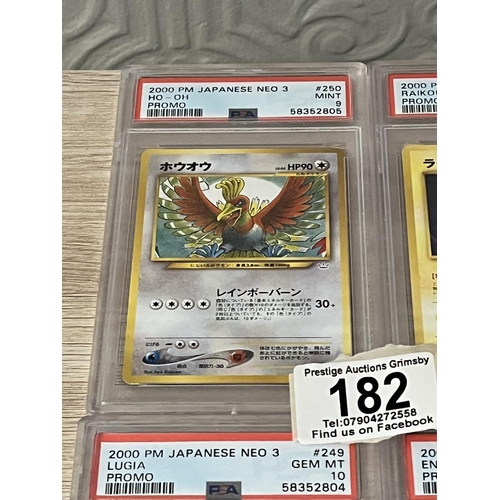 182 - 2000 P.M JAPANESE NEO 3 ENTEI PROMO PSA GRADED GEM MINT 10, 2000 P.M JAPANESE NEO 3 LUGIA PROMO PSA ... 