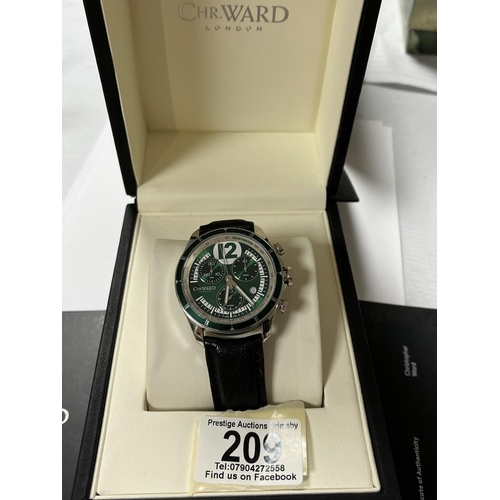 209 - CHRISTOPHER WARD C70 BRITISH RACING GREEN LTD EDITION. THE C70 HAS BEEN DESIGNED WITH ITS SIGNATURE ... 