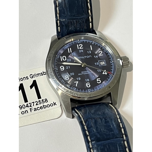 211 - GENTS ORIGINAL HAMILTON KHAKI AUTOMATIC FIELD WATCH IN EXCELLENT CONDITION PAPERS WERE SADLY LOST IN... 